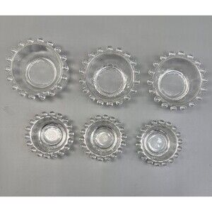 Vintage Imperial Candlewick Sugar & Salt Dips Nut Cups Mixed Lot of 6